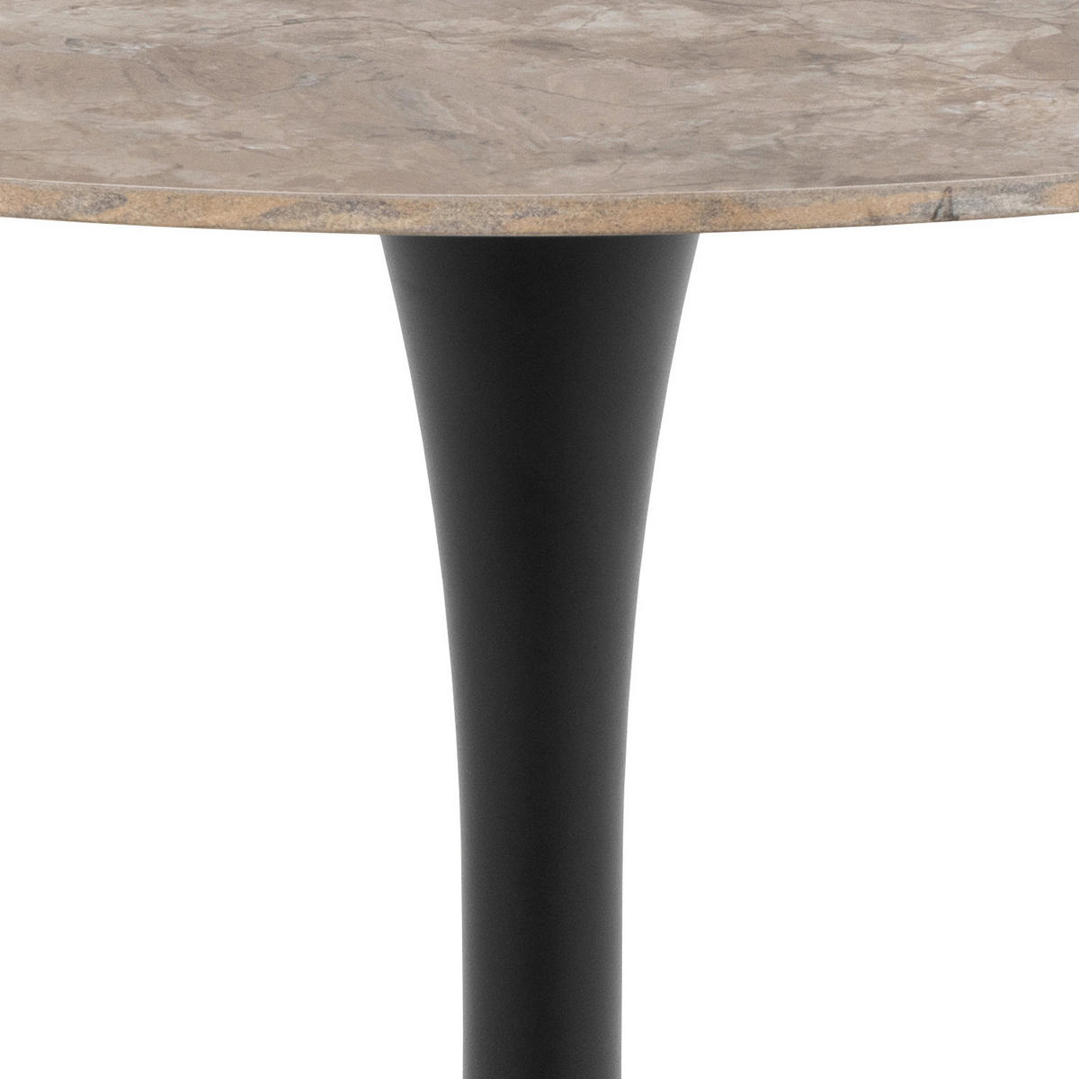 ESSTISCH in Metall, Keramik 90/90/75 cm  - Schwarz/Braun, Basics, Keramik/Metall (90/90/75cm) - MID.YOU
