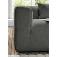 ECKSOFA Schwarz Flachgewebe  - Schwarz, KONVENTIONELL, Kunststoff/Textil (280/170cm) - Carryhome