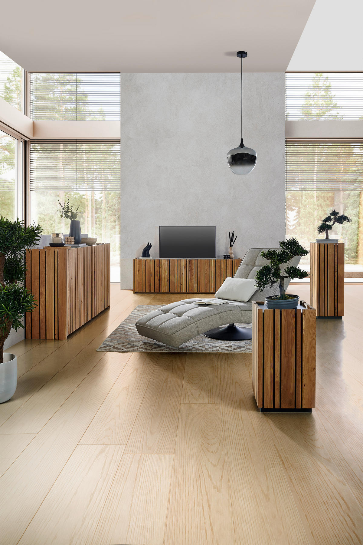 LOWBOARD  in 181,1/57/42 cm  - Eichefarben, Design, Holz/Holzwerkstoff (181,1/57/42cm) - Linea Natura