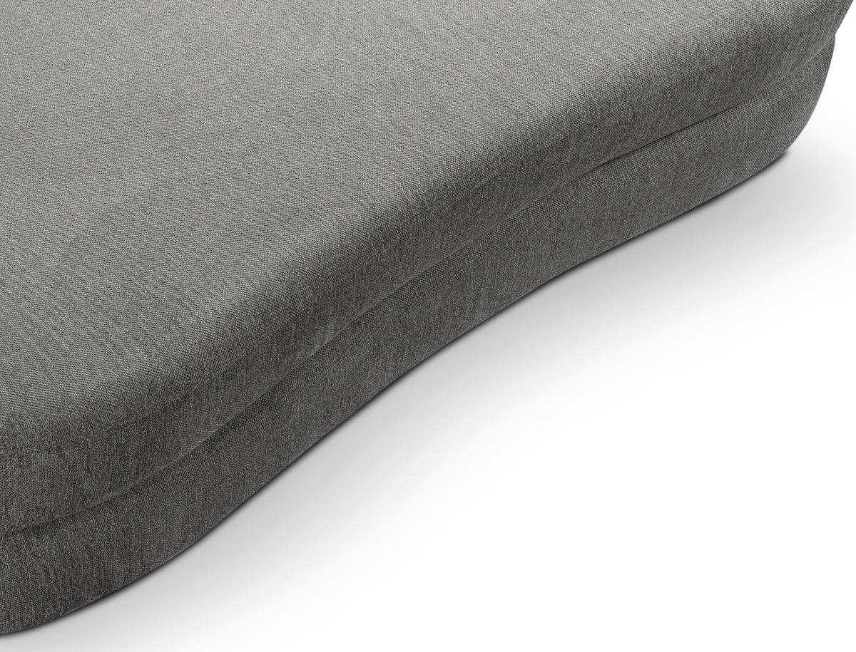 SCHLAFSOFA DIANA  mit Liegefunktion Struktur Grau  - Schwarz/Grau, Basics, Kunststoff/Textil (231/93/108cm) - MID.YOU