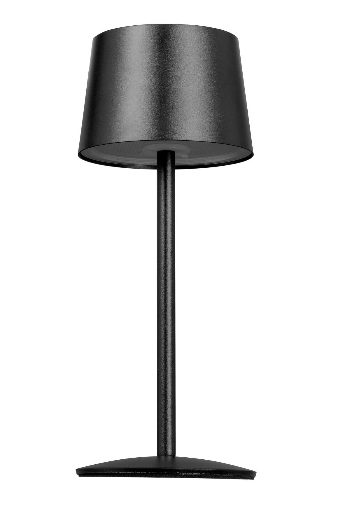 STOLNÍ LAMPA NA BATERIE, 9/22 cm  - černá, Basics, kov (9/22cm) - Novel