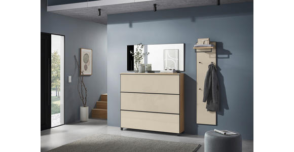 SCHUHKIPPER  in 140/126/31 cm  - Eichefarben/Anthrazit, Design, Glas/Holzwerkstoff (140/126/31cm) - Dieter Knoll