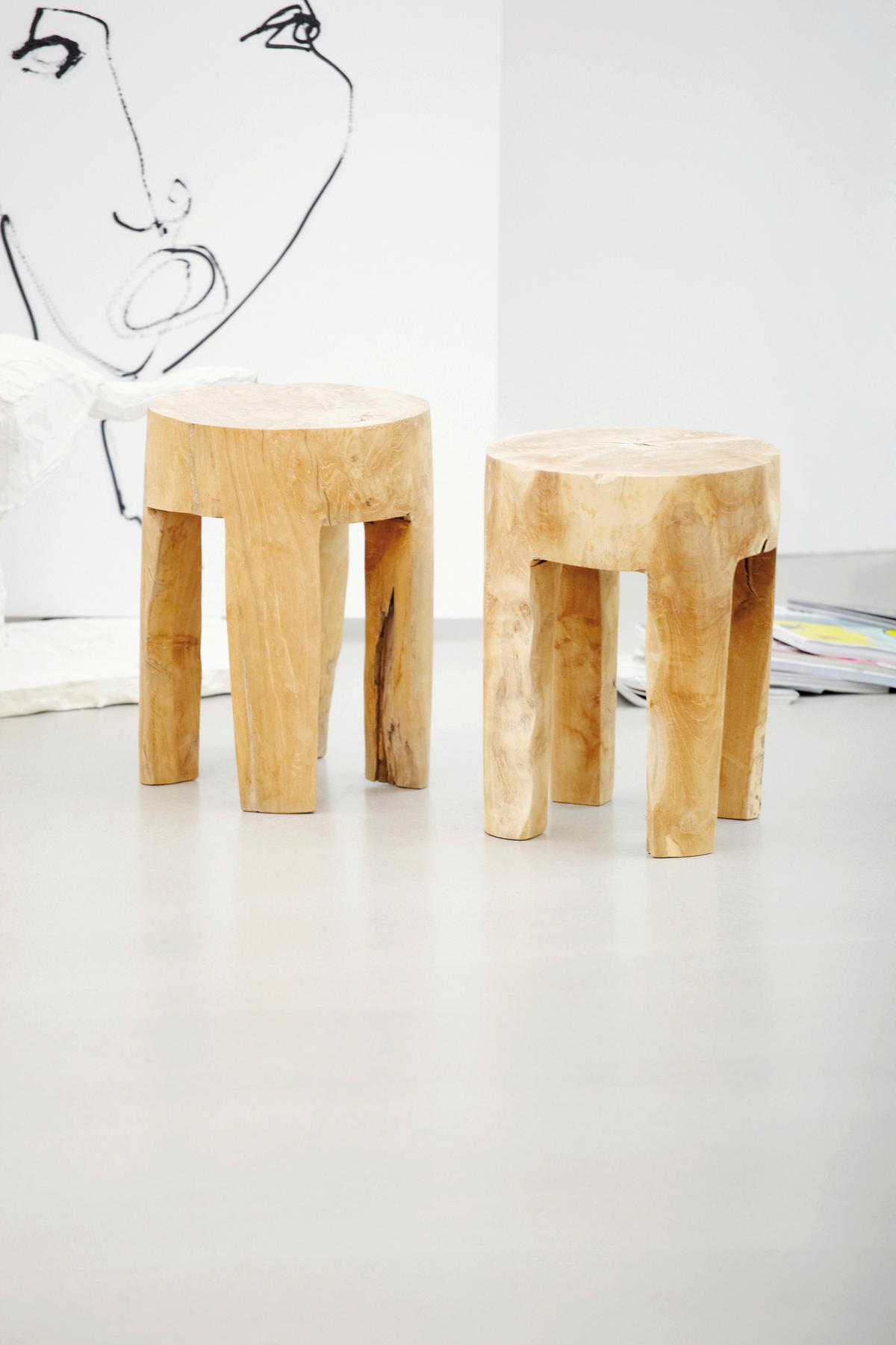 GARTENHOCKER  - Teakfarben, LIFESTYLE, Holz (30/40cm) - Jan Kurtz