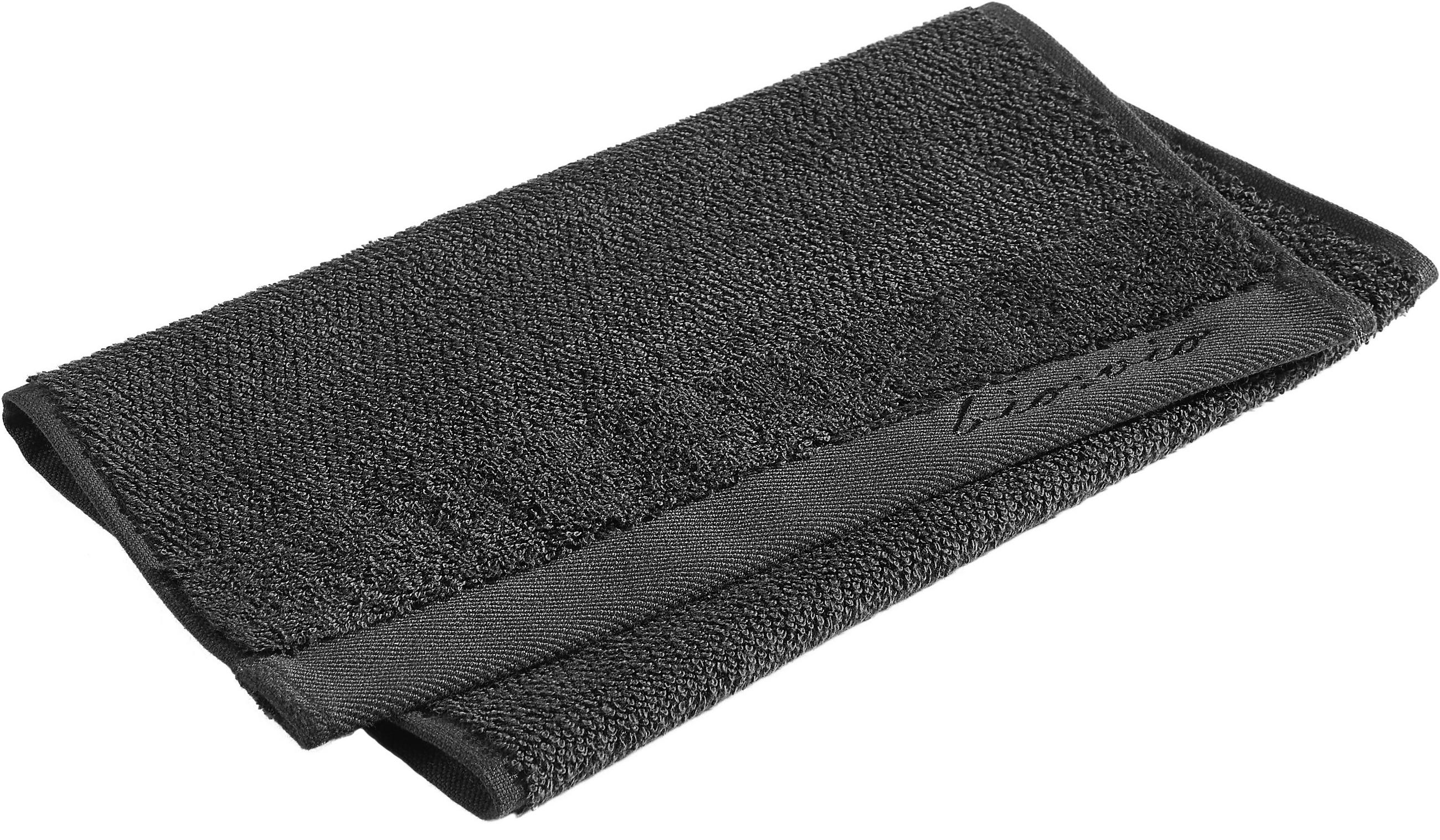 GÄSTETUCH BONITA Schwarz 4-teilig 30/50 cm  - Schwarz, Natur, Textil (30/50cm) - Bio:Vio