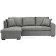 ECKSOFA inkl.Funktionen Hellgrau Webstoff  - Hellgrau/Schwarz, Design, Kunststoff/Textil (158/238cm) - Xora