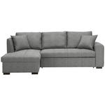ECKSOFA in Webstoff Hellgrau  158/238 cm  - Hellgrau/Schwarz, Design, Kunststoff/Textil (158/238cm) - Xora