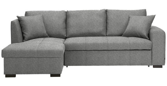 ECKSOFA inkl.Funktionen Hellgrau Webstoff - Hellgrau/Schwarz, Design, Kunststoff/Textil (158/238cm) - Xora