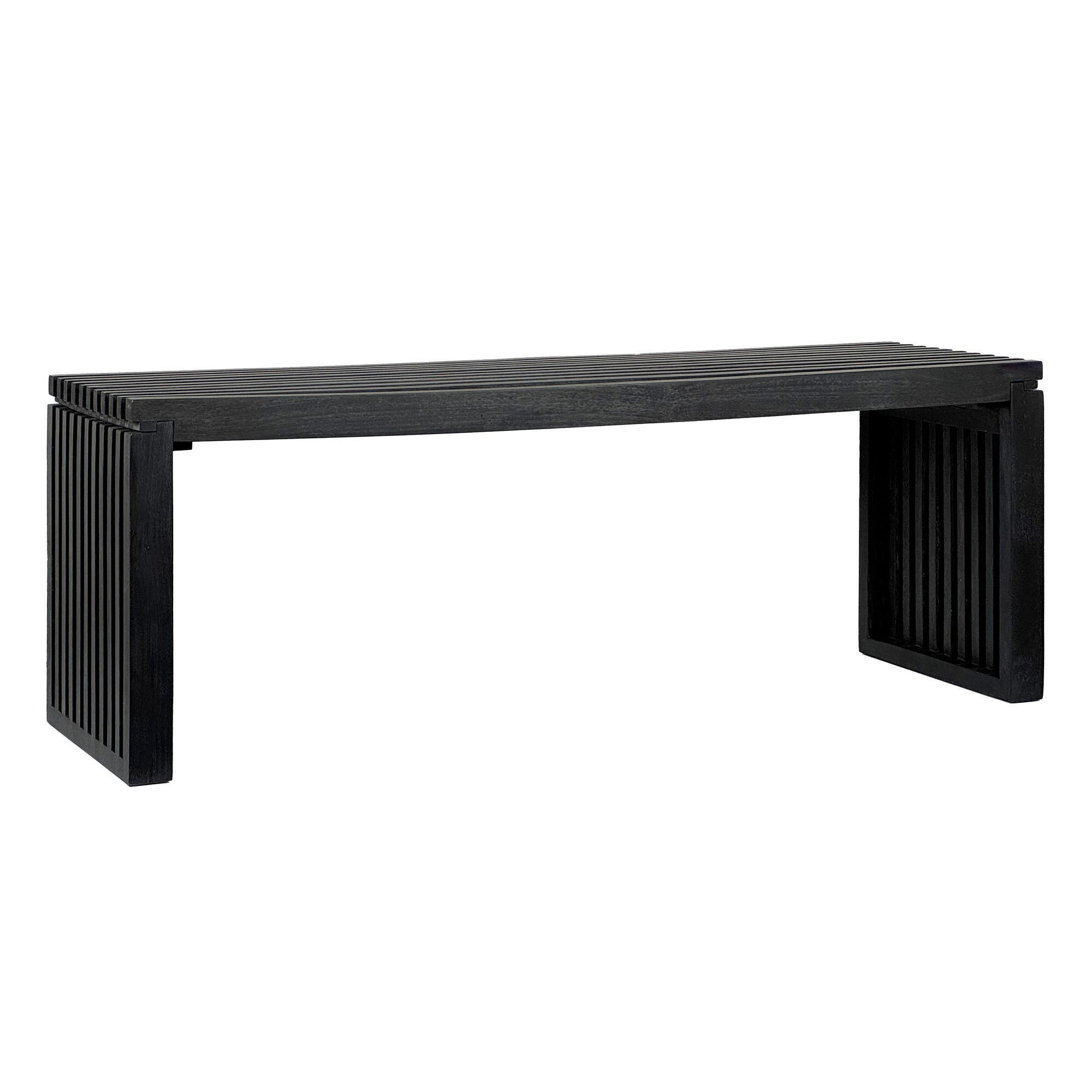 SITTBÄNK i trä svart  - svart, Design, trä (120/45/35cm) - MID.YOU