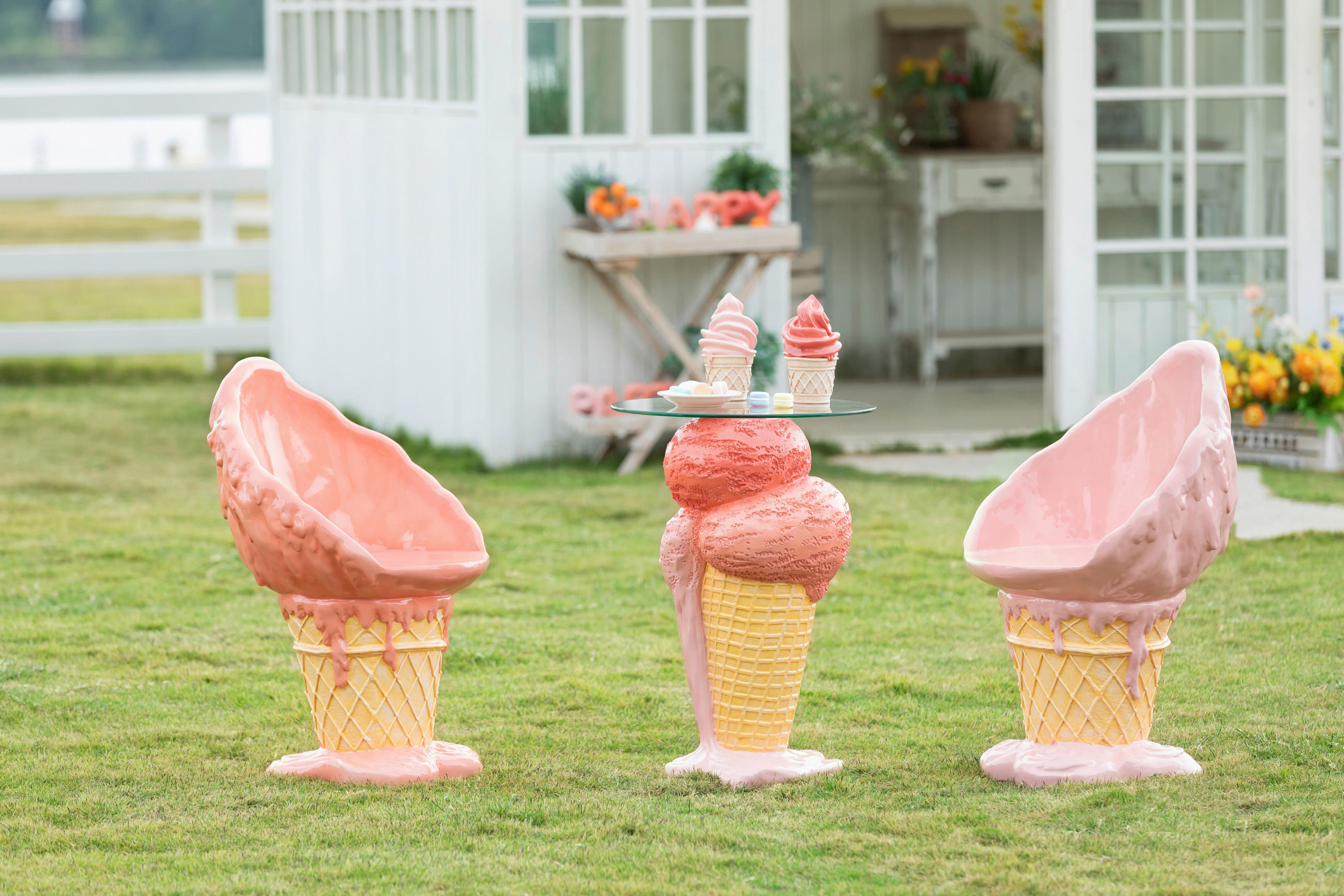 STOLICA pink, bež - pink/bež, Lajfstajl, plastika (55/51/78cm) - Ambia Home