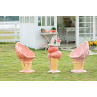 STOL, umetna masa pink, bež  - pink/bež, Trendi, umetna masa (55/51/78cm) - Ambia Home