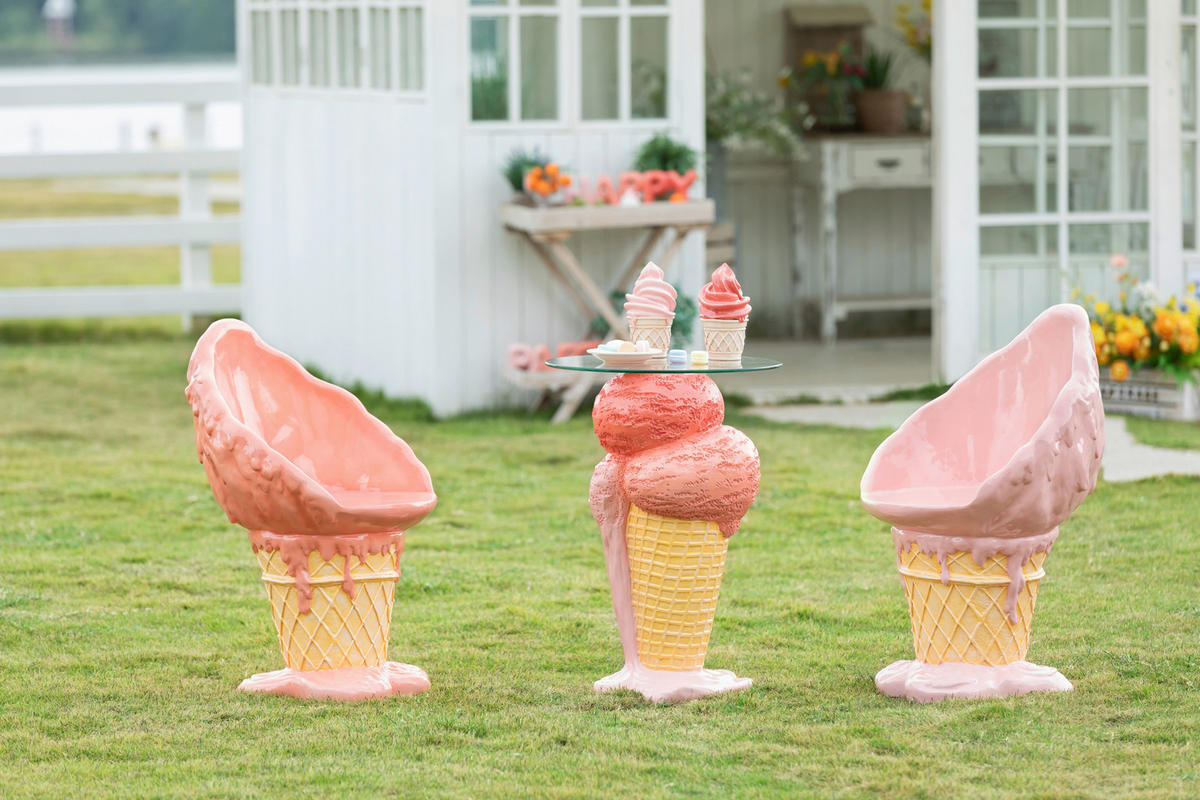 STOL, umetna masa pink, bež  - pink/bež, Trendi, umetna masa (55/51/78cm) - Ambia Home