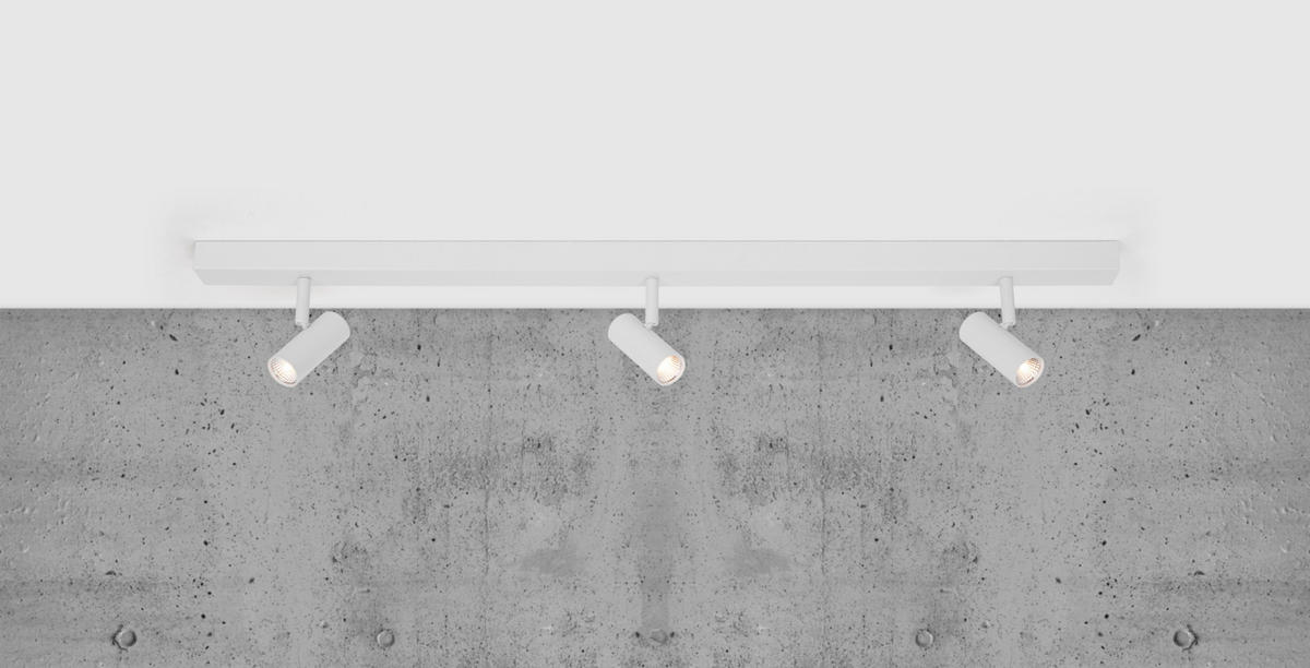 DECKENSTRAHLER 78/3,5/12 cm   - Weiß, Design, Metall (78/3,5/12cm) - Nordlux
