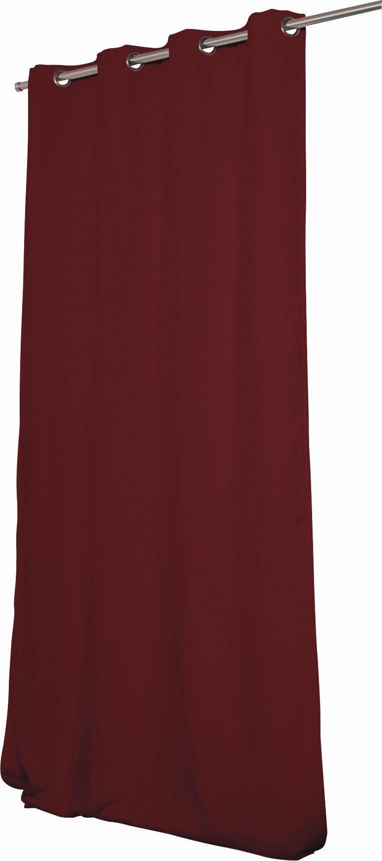 WÄRMESCHUTZVORHANG Verdunkelung 145/260 cm   - Dunkelrot, Design, Textil (145/260cm)