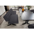 SITZBANK 220/87/70-86 cm  in Schwarz  - Schwarz, KONVENTIONELL, Textil/Metall (220/87/70-86cm) - Moderano