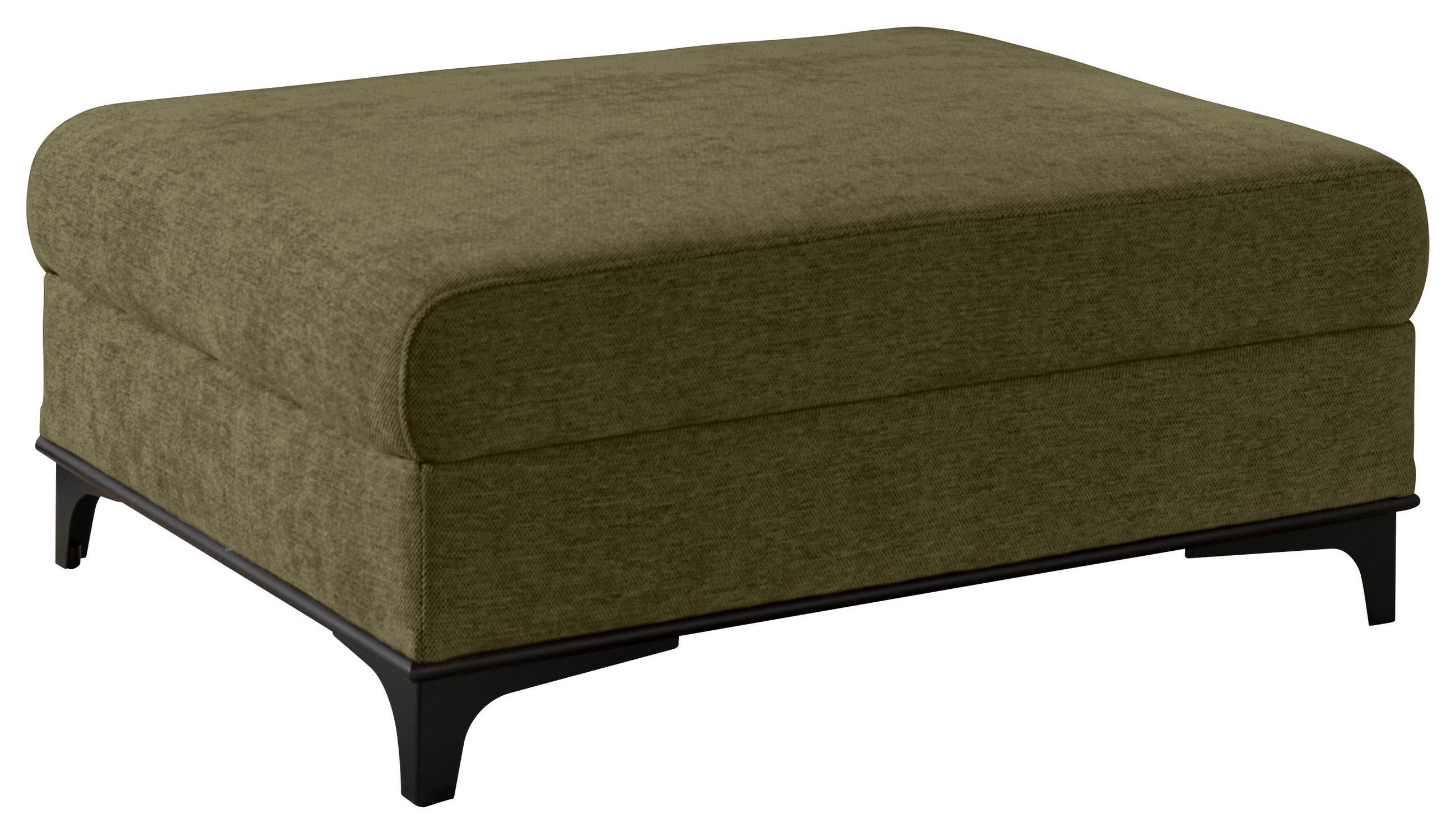 HOCKER Webstoff Olivgrün  - Schwarz/Olivgrün, Design, Holz/Textil (100/41/78cm) - Stylife