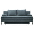 SCHLAFSOFA in Webstoff Blau  - Blau/Schwarz, Design, Kunststoff/Textil (200/90/100cm) - Venda