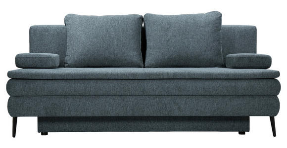 SCHLAFSOFA in Webstoff Blau  - Blau/Schwarz, Design, Kunststoff/Textil (200/90/100cm) - Venda