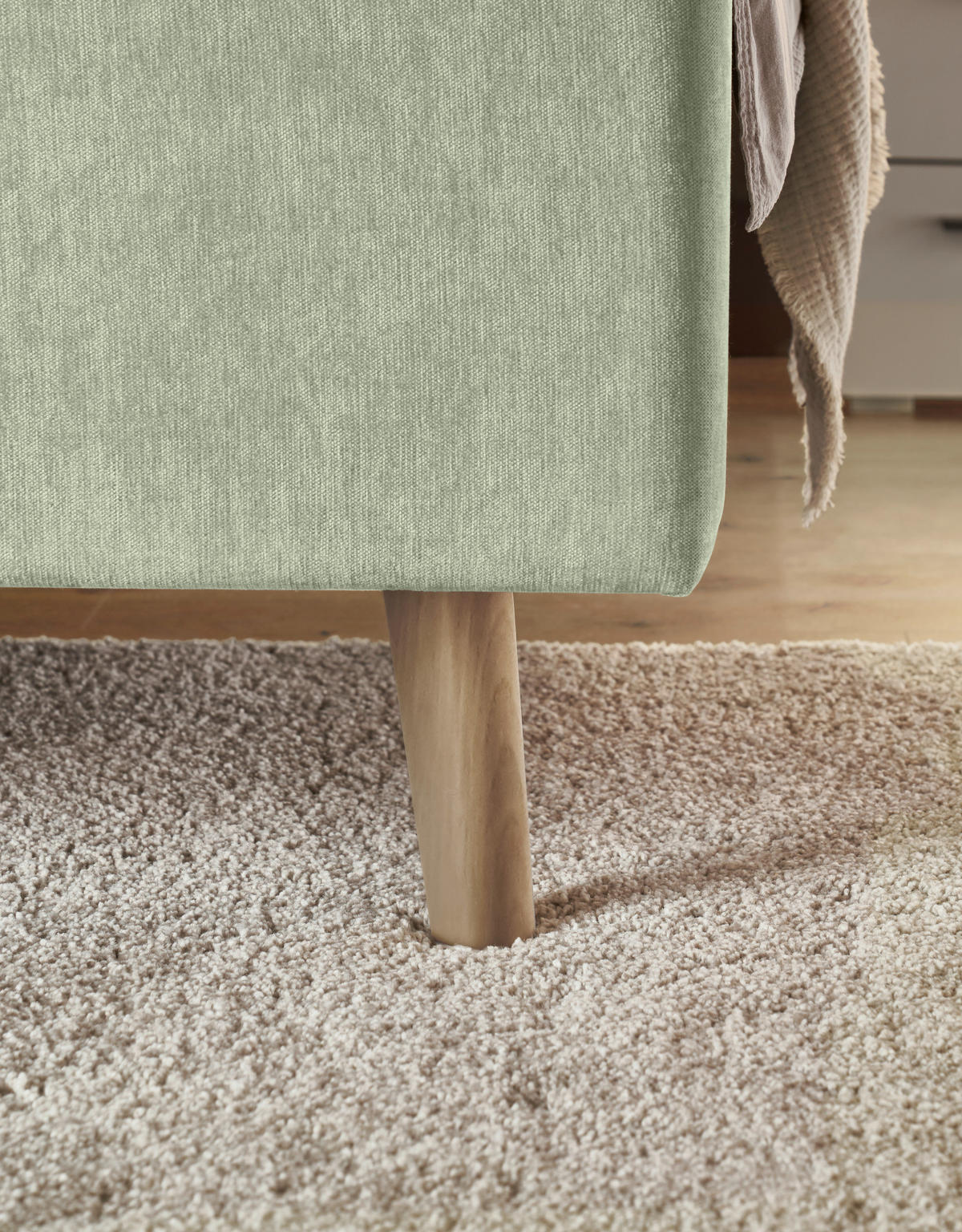 POLSTERBETT 140/200 cm,  in Hellgrün,  - Eichefarben/Hellgrün, KONVENTIONELL, Holz/Textil (140/200cm) - SetOne by Musterring