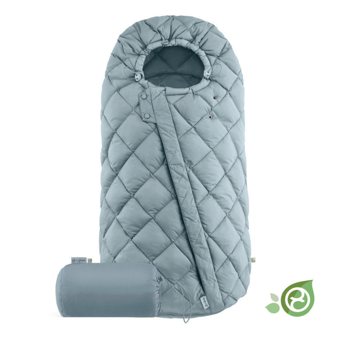 FUßSACK Snogga 2  - Pastellblau, Basics, Textil (90/50/20cm) - cybex GOLD