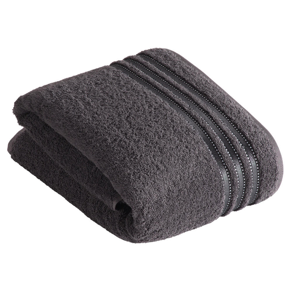 BADETUCH Cult de Luxe NOS Vossen Wäsche Grau 150/100 cm  - Grau, Basics, Textil (150/100cm) - Vossen