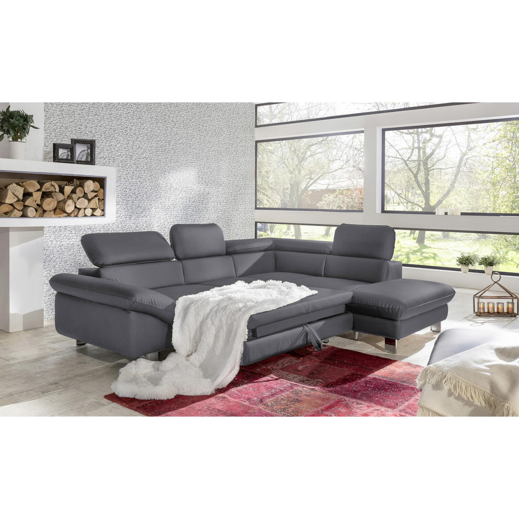 Thumbnail - Mid.you Wohnlandschaft, Fango, Textil, Ottomane rechts, L-Form, 266x214 cm, Wohnzimmer, Sofas & Couches, Wohnlandschafte...