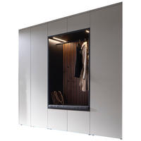 GARDEROBE 6-teilig  in 250/233/59 cm  - Anthrazit/Nussbaumfarben, Design, Holz/Holzwerkstoff (250/233/59cm) - Moderano