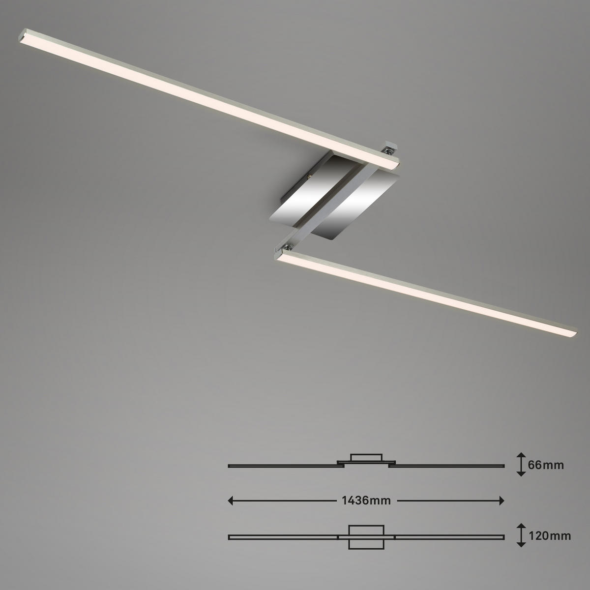 LED-TAKLAMPA 143,6/12/6,6 cm  - vit, Trend, metall/plast (143,6/12/6,6cm)