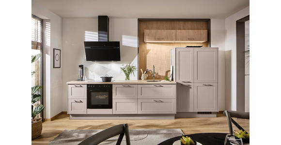 EINBAUKÜCHE   - Eichefarben/Grau, Design, Holzwerkstoff - Xora