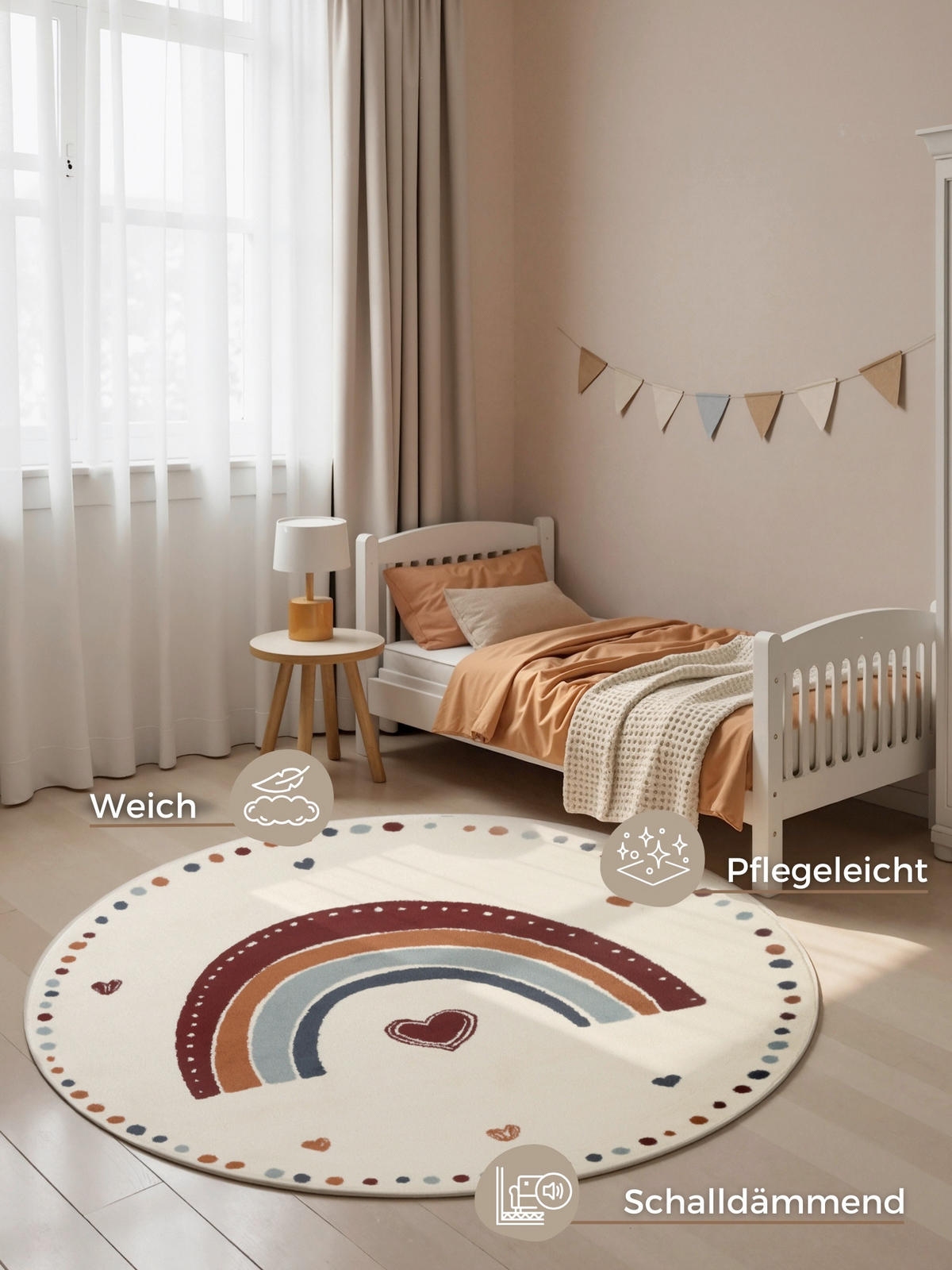 KINDERTEPPICH 160 cm Adventures  - Multicolor/Creme, Design, Kunststoff/Textil (160cm)