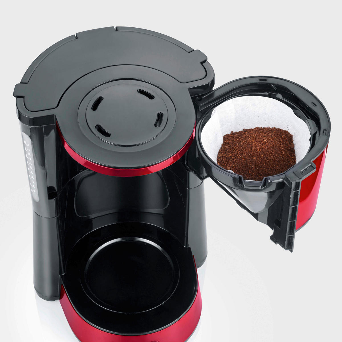 KAFFEEMASCHINE SEVERIN KA 4817  - Rot/Schwarz, Glas/Kunststoff (29/23/34cm) - Severin