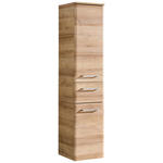 MIDISCHRANK 30/142/33 cm  - Chromfarben/Eichefarben, KONVENTIONELL, Glas/Holzwerkstoff (30/142/33cm) - Xora