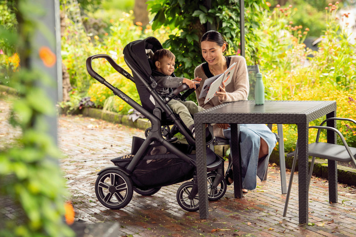 GESCHWISTERWAGEN Demi next  - Schwarz, Basics, Textil/Metall (63/123/83cm) - Nuna