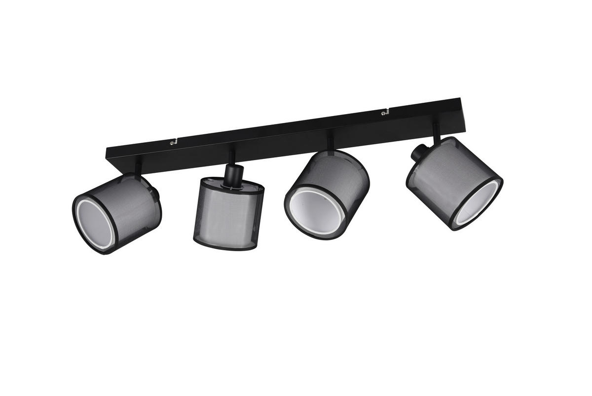 STRAHLER Burton 71,5/19,5/18 cm   - Schwarz/Grau, Basics, Textil/Metall (71,5/19,5/18cm) - Trio Leuchten