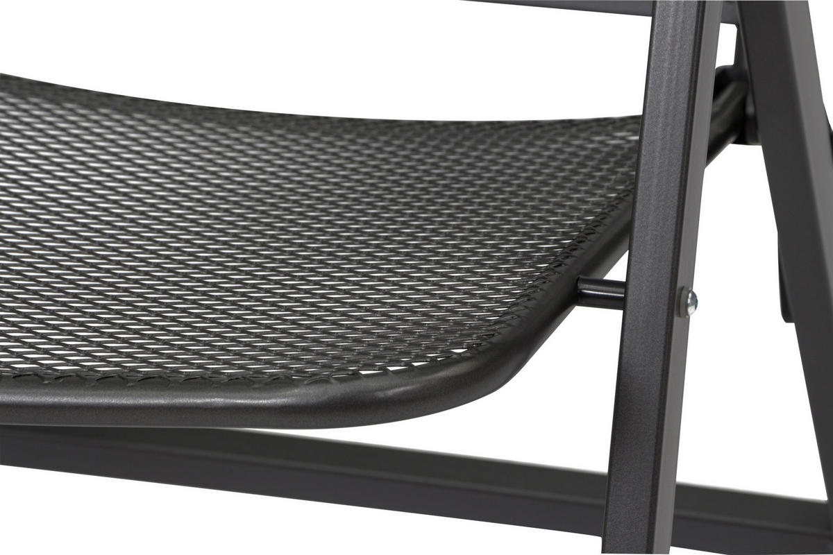 KLAPPSESSEL-SET in Metall Anthrazit  - Anthrazit, Basics, Metall (65/103/60cm) - Siena Garden