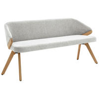 SITZBANK 231/83/59 cm  in Creme  - Eiche Bianco/Creme, KONVENTIONELL, Holz/Textil (231/83/59cm) - Linea Natura