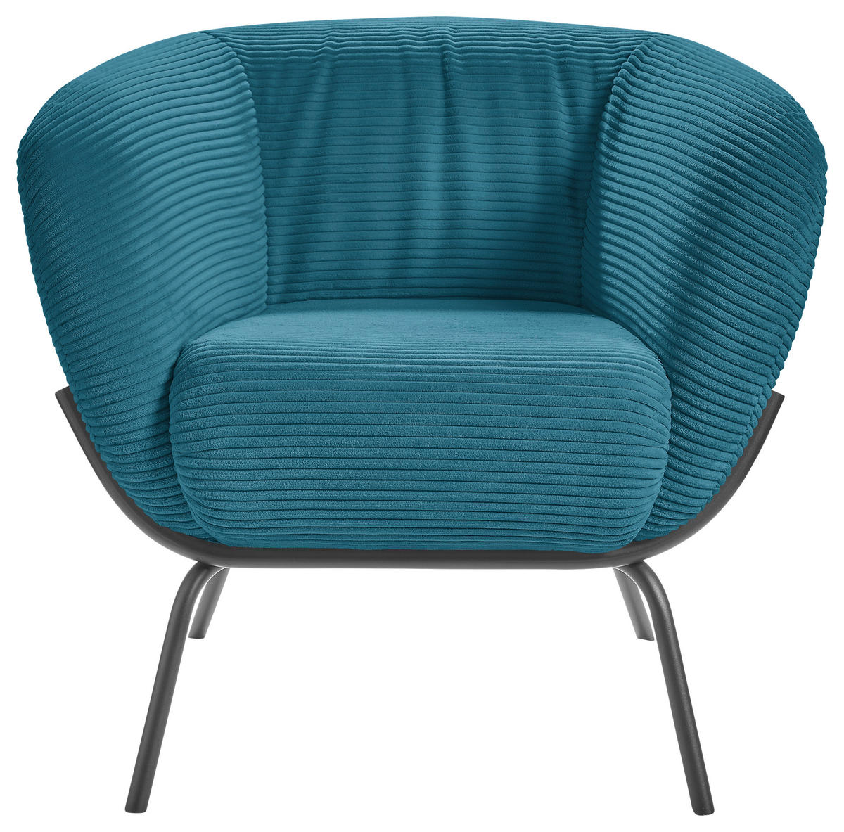 COCKTAILSESSEL Cord Petrol  - Petrol, Design, Textil (79/71/74cm) - Lomoco