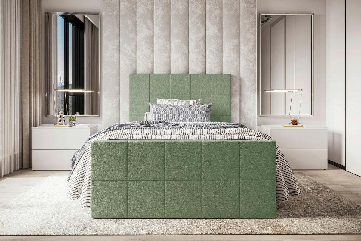 BOXBETT 100/200 cm  in Grün  - Grün, KONVENTIONELL, Kunststoff/Textil (100/200cm) - Boxxx