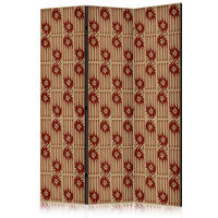 PARAVENT - Hellbraun/Terracotta, Basics, Textil (135/172/3cm) - artgeist