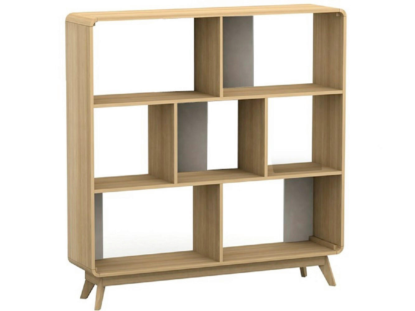 REGAL  122/126/29 cm Weiß, Eichefarben  - Eichefarben/Weiß, Design, Holzwerkstoff (122/126/29cm) - MID.YOU