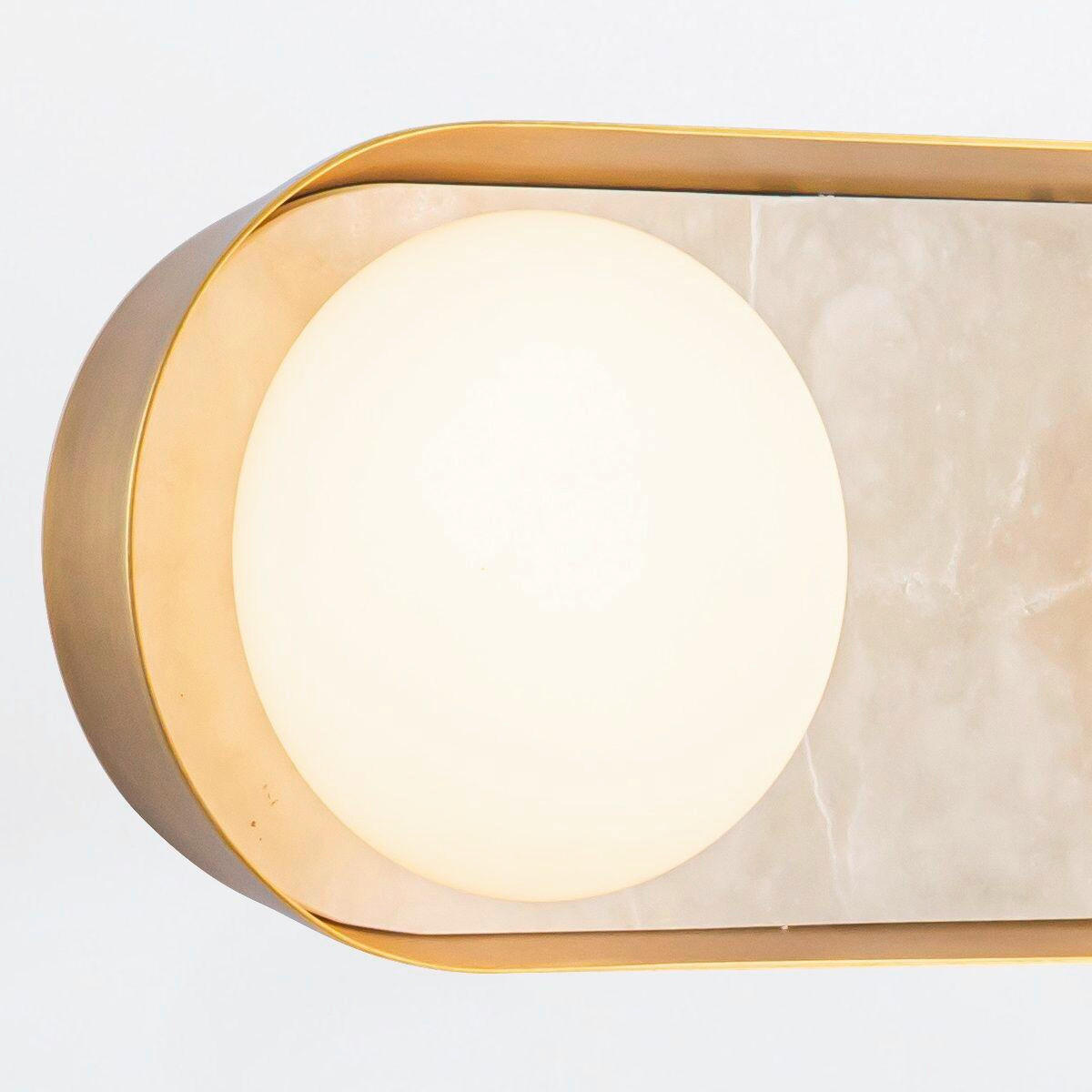 LED-WANDLEUCHTE    - Messingfarben, KONVENTIONELL, Glas/Stein (14,2/59,1/0,91cm) - Elstead Lighting