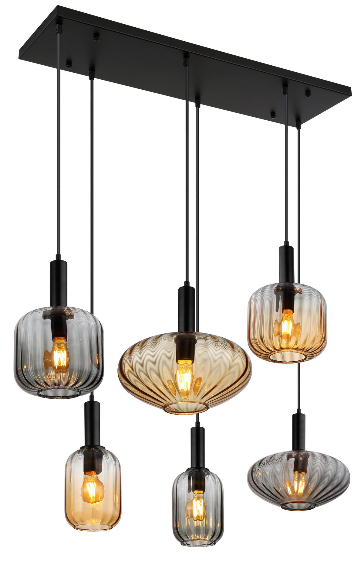 ZÁVESNÉ SVIETIDLO, 100/47/150 cm  - čierna, Design, kov/plast (100/47/150cm)