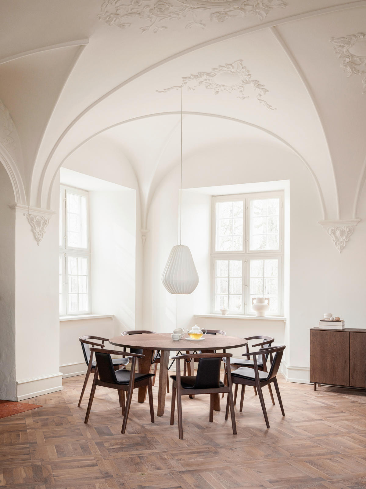 MATBORD i trä 150/150/74 cm   - mocca/ekfärgad, Design, trä (150/150/74cm) - Skovby