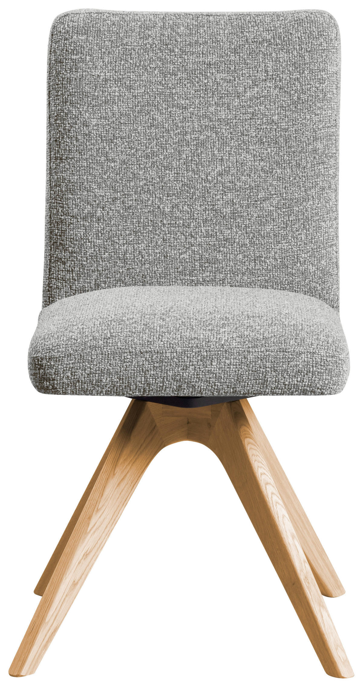 STUHL drehbar - Eichefarben/Hellgrau, KONVENTIONELL, Holz/Textil (47/89/60cm) - Linea Natura