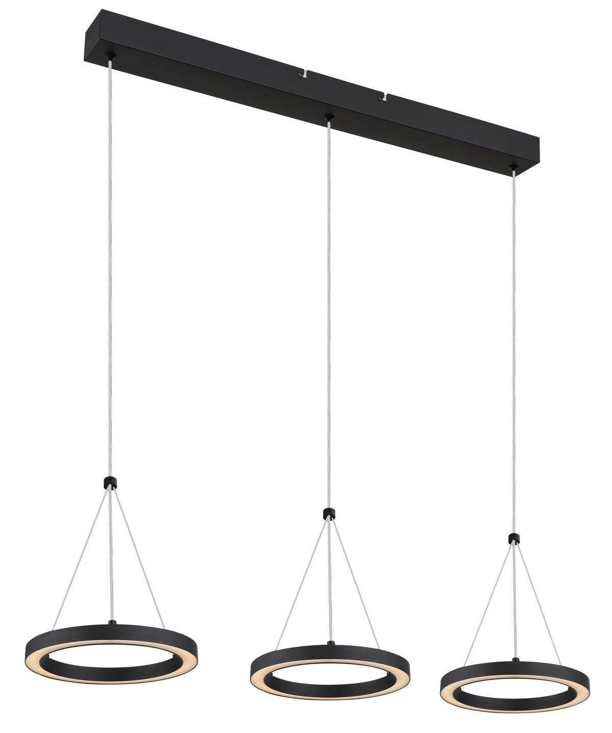 LED-HÄNGELEUCHTE 82/20/120 cm  - Schwarz/Weiß, Design, Kunststoff/Metall (82/20/120cm) - Globo