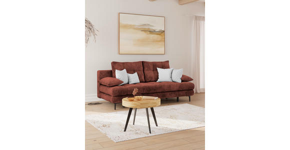 SCHLAFSOFA  mit Liegefunktion, Schlafen auf Sitzhöhe, Rücken echt Chenille Bordeaux  - Bordeaux/Schwarz, KONVENTIONELL, Textil/Metall (203/94/96cm) - Carryhome