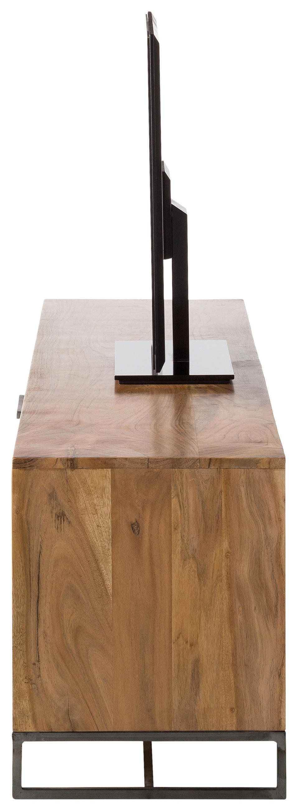 LOWBOARD  in 175/50/40 cm  - Schwarz/Akaziefarben, Design, Holz/Metall (175/50/40cm) - home24