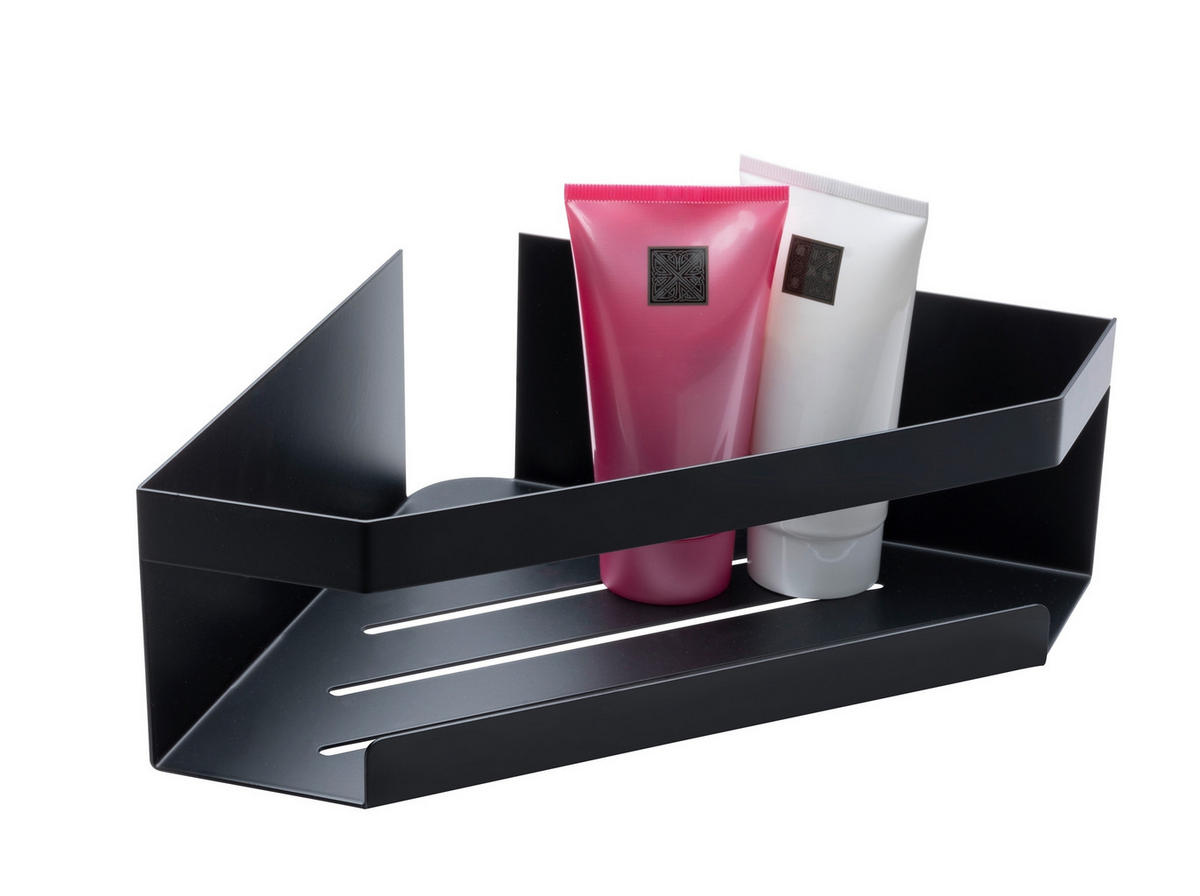 DUSCHABLAGE Metall  - Schwarz, KONVENTIONELL, Metall (28,5/8/18cm) - Schöner Wohnen