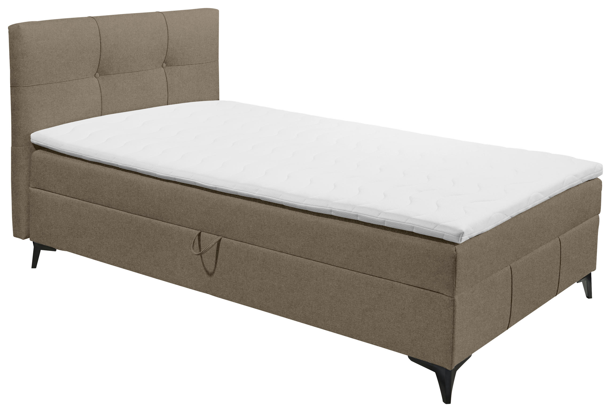BOXBETT 120/200 cm  in Braun  - Braun, Basics, Holzwerkstoff/Textil (120/200cm) - Xora