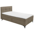 BOXBETT 120/200 cm  in Braun  - Braun, Basics, Holzwerkstoff/Textil (120/200cm) - Xora