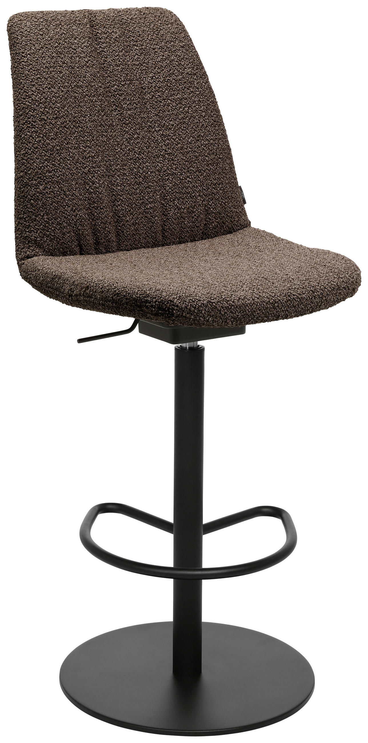 BARHOCKER in Metall, Textil Dunkelbraun  - Dunkelbraun/Schwarz, Design, Textil/Metall (59/115,5-126/39cm) - Johann Jakob